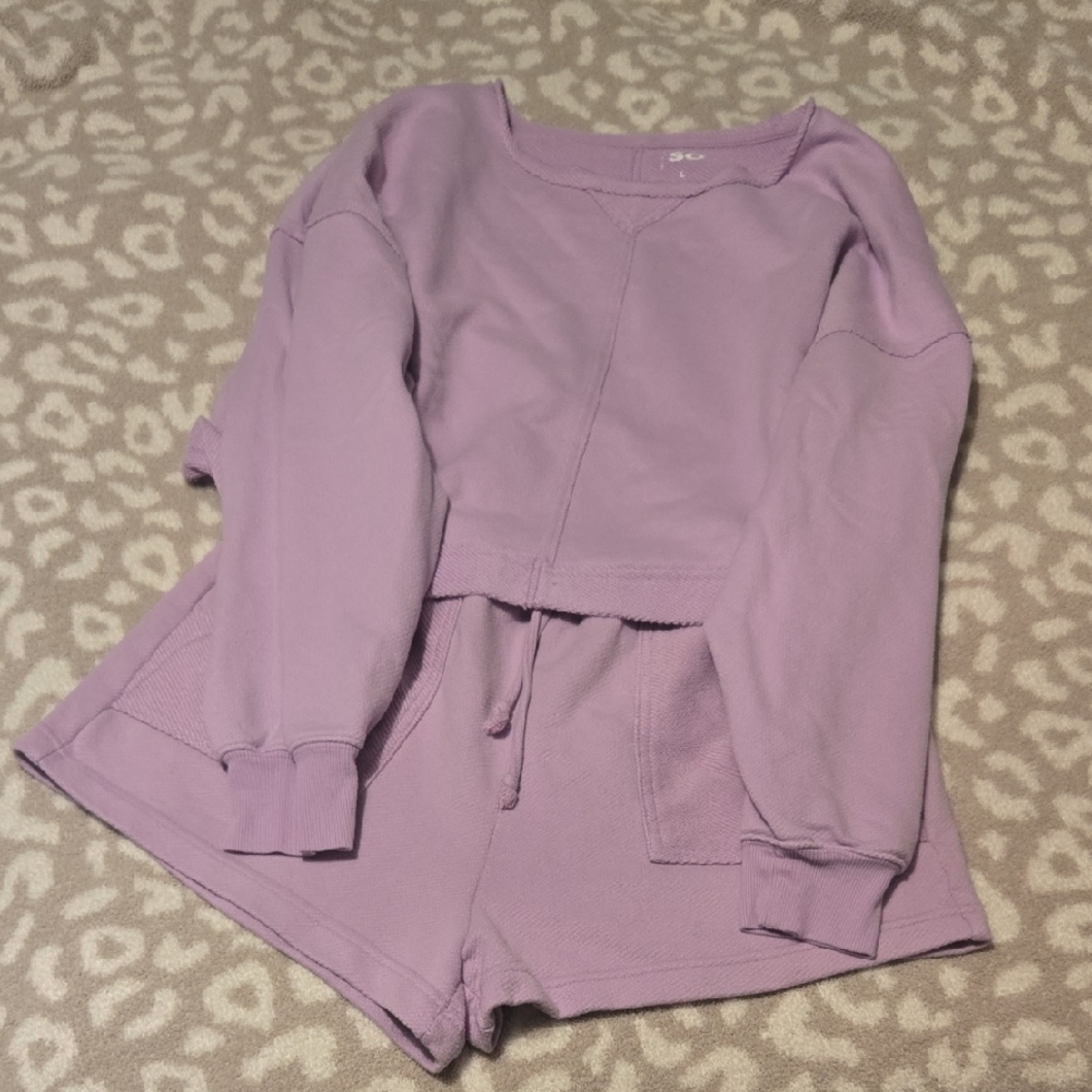 SO Women's Purple Sweatshirt & Hoodie Set